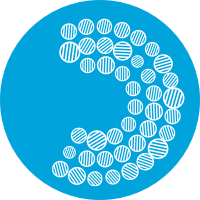 Logo bleu arc de l'innovation