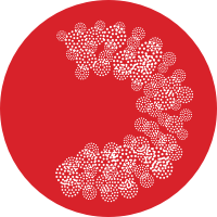 Logo rouge de l'arc de l'innovation